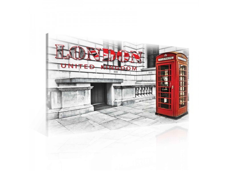 City London Telephone Box Red Canvastavla (PP2302O1)